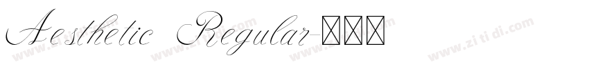 Aesthetic Regular字体转换